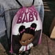 thumbnail image 4 of El Bebé Jefazo: Niña Africana Mochila de Cuerdas para Deportes y Gimnasio, Bolsa de Cuerdas Resistente al Agua, Bolsa Cinch, 30×40cm, 4 of 6