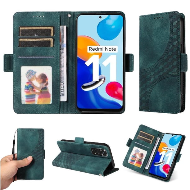Carcasa FOXDOCK Xiaomi Redmi Note 11s 4G de cuero PU, diseño acolchado clásico, protección contra caídas y rayones