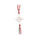 thumbnail image 1 of Pulsera nudo de brujas hilo plata fina proteccion Rojo, 1 of 3