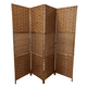 thumbnail image 1 of Biombo De Ratán Café plegable, 1 of 4