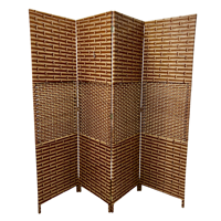 Sorento - Biombo De Ratán Café Plegable