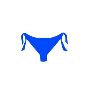 Samia - Bikini Calzón Tanga Con Amarras Color Azul Xl