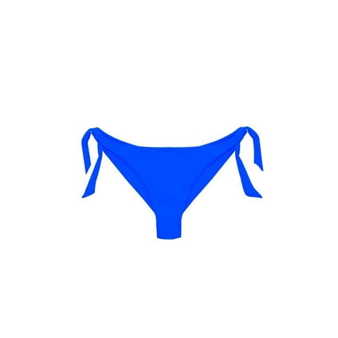 Samia - Bikini Calzón Tanga Con Amarras Color Azul Xl