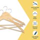 thumbnail image 5 of Perchas de madera para ropa Lifemaster, gancho giratorio 360°, paquete de 5, 5 of 7