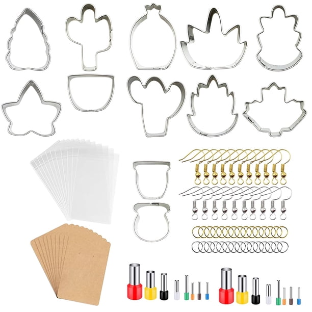 Juego De Cortadores De Arcilla Polimérica, Accesorios Para Pendientes Para Hacer Joyas, Pasteles, Galletas