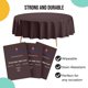 thumbnail image 5 of Manteles de vinilo marrón Exquisite – Redondos de 70 pulgadas (178 cm) – Pack de 3 con respaldo de franela – Plástico, reutilizable e impermeable, 5 of 9