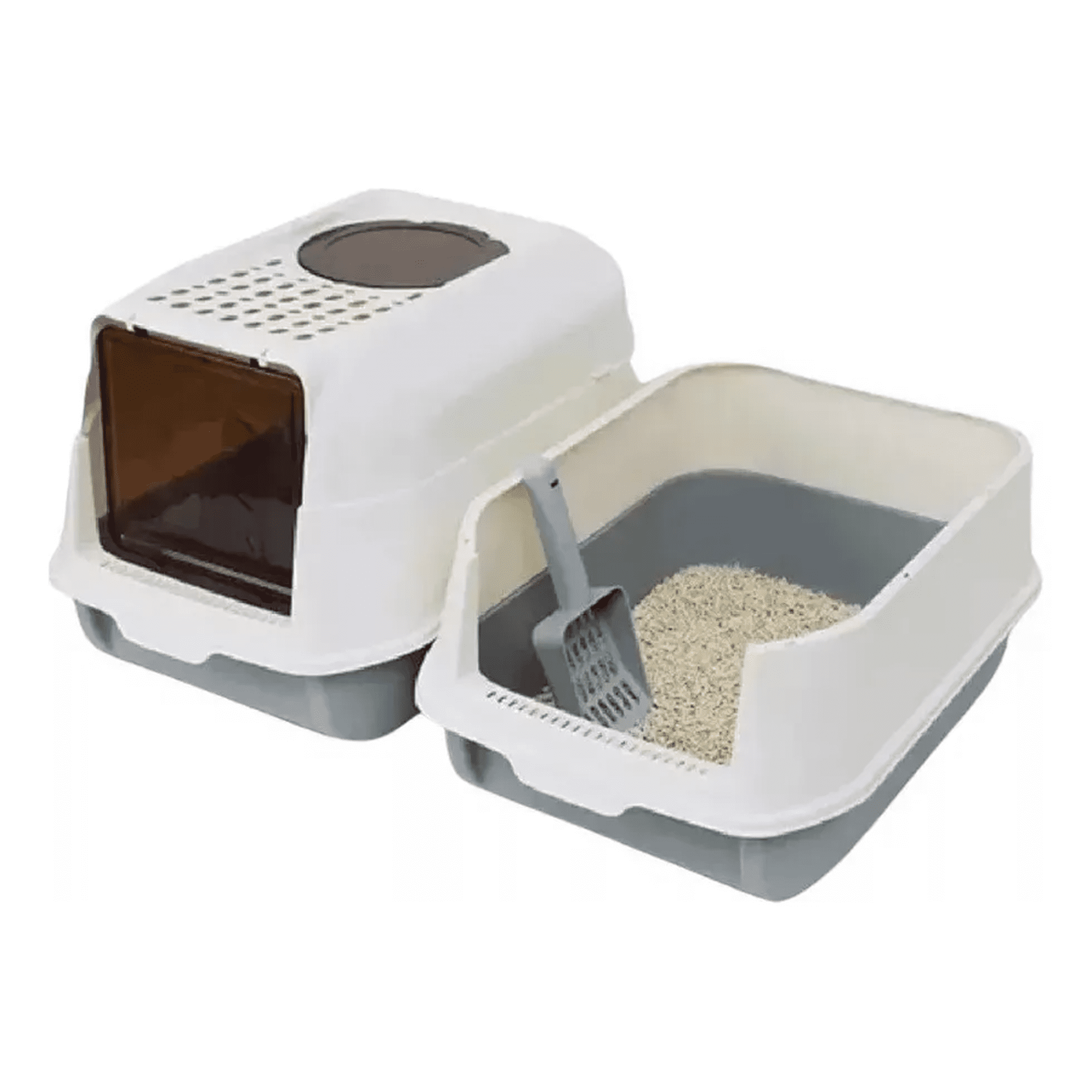 Arenero Para Gatos 2 En 1 Xl Cerrado Grande Sanitario