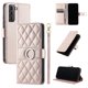thumbnail image 3 of Funda Acolchada con Anilla y Correa para Samsung Galaxy S22 Plus Slots para Tarjetas Oro rosa, 3 of 5
