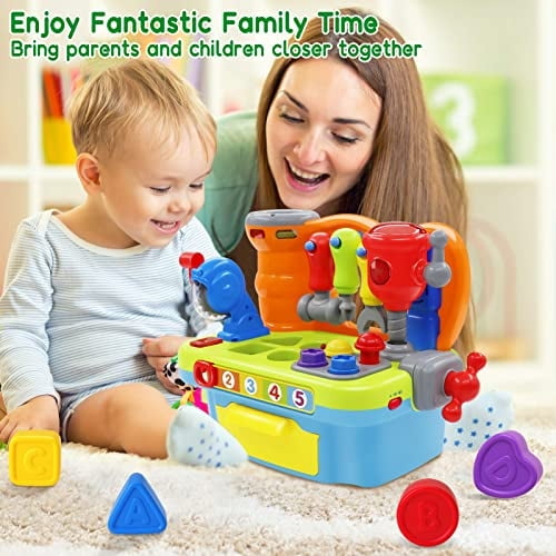 Mesa de Trabajo de Aprendizaje Musical SYAOMUNLY Juguetes para Bebés para Niños de 2 Años