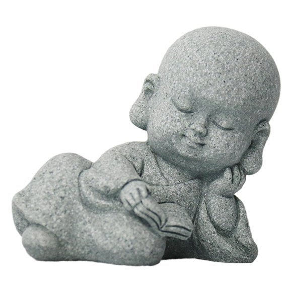 Classic Buddha Estatua Resina Coleccionables Artesanías Para El Libro De Lectura De Autos Al Aire Libre De Escritorio