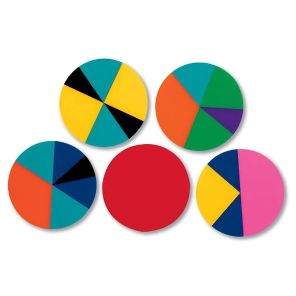 Fraction Circles hand2mind Plastic Rainbow (juego de 51 unidades)