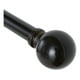 thumbnail image 4 of Set Simple De Barra Para Cortina Extensible 200-250 Cm De Metal Diámetro 13/16 Mm Soporte De Muro Terminal Bola Color Negro Orb, 4 of 5