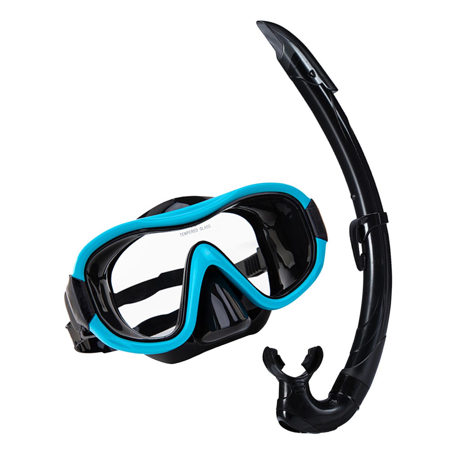 Magideal - Juego De Snorkel, Equipo De Snorkel, Máscara De Buceo De Visión Amplia Profesional De Adultos, Gafas De Buceo Para Buceo De Buceo Deportes De Buceo Cian