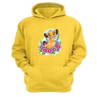 Genérico - Polerón Canguro El Rey De La Selva Amarillo Talla L Unisex