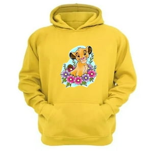 Genérico - Polerón Canguro El Rey De La Selva Amarillo Talla M Unisex