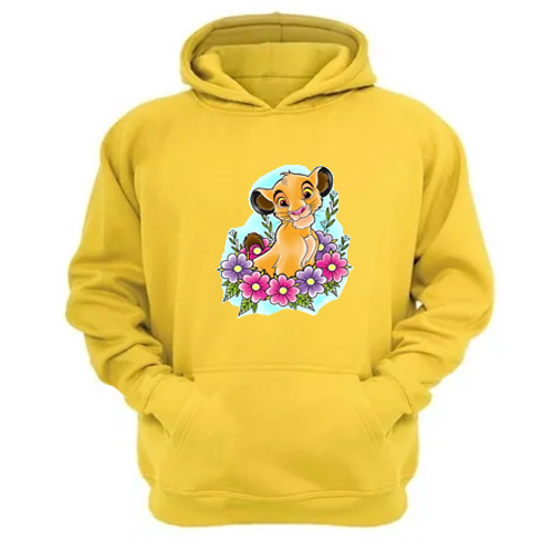 Genérico - Polerón Canguro El Rey De La Selva Amarillo Talla L Unisex