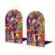 thumbnail image 1 of El Asombroso Circo Digital Sujetalibros decorativos temáticos, tope para estantería con base antideslizante, uso dual para hogar y oficina - 2 piezas, 1 of 6