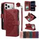 thumbnail image 1 of Para iPhone 17 Pro Max Funda Tipo Billetera, 9 Ranuras para Tarjetas Bloqueo RFID Bolso Cruzado Cubierta de Cuero, Bolsillo con Cierre, Correa de Muñeca y Hombro Desmontable, Funda Protectora, 1 of 11