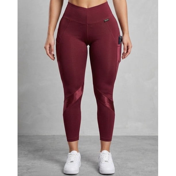 Calza Fitness Mujer Suplex Brillosa Modeladora Calidad - A358
