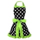 thumbnail image 3 of delantal ajustable casa cocina cocina mujeres algodón delantales bowknot verde, 3 of 3