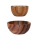 thumbnail image 1 of 2 Uds Cuenco Redondo De Madera Para Ensalada Utensilios Cuenco Para Servir Frutas, 1 of 5