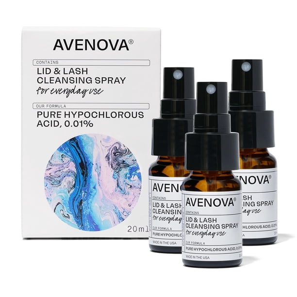 Limpiador de pestañas y párpados en aerosol Avenova, 60 ml (2.04 oz), paquete de 3
