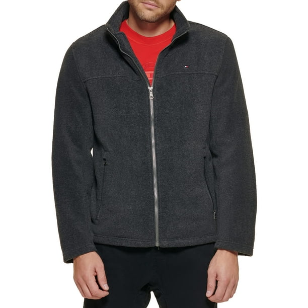 Chaqueta Tommy Hilfiger de forro polar grande y clásico con cremallera en la parte delantera para hombre