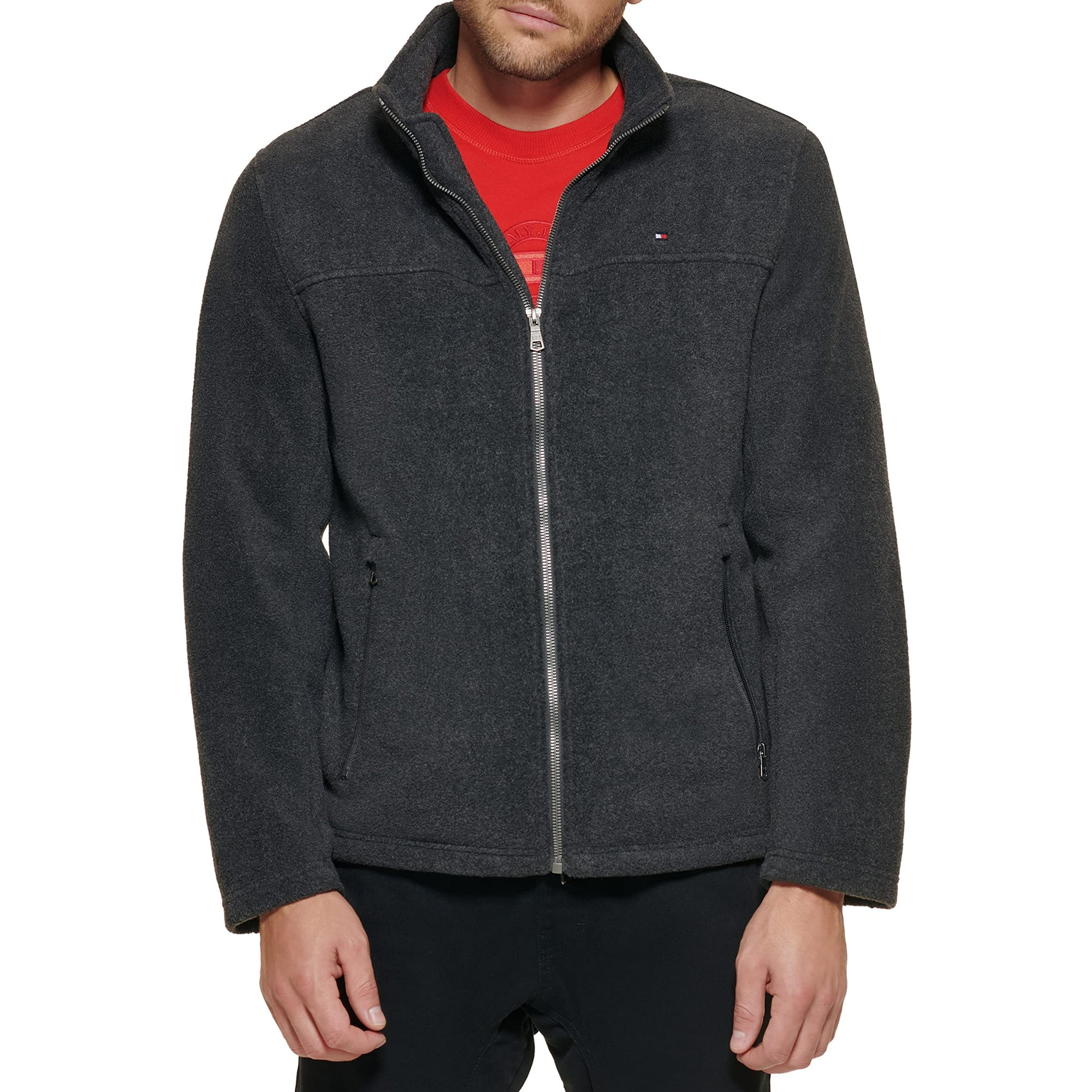 Chaqueta Tommy Hilfiger De Forro Polar Clásico Para Hombre, Color Gris