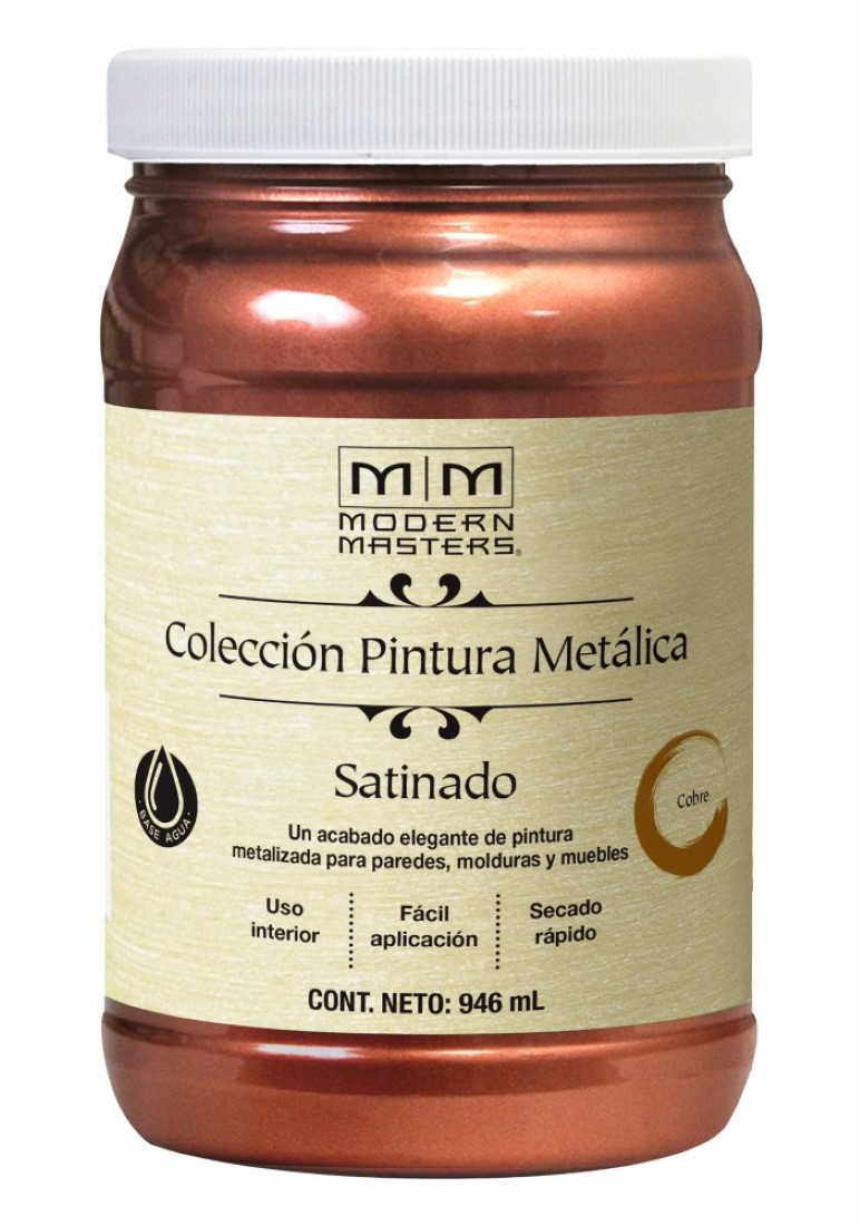 Modern Masters - Pintura Base Agua Metálica Satinada 946Ml Cobre