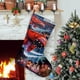 thumbnail image 1 of Grandes Héroes 6 Tema: Calcetines de Navidad, fino lino blanco para colgar en escaleras y chimenea, decoración navideña para el hogar, regalo de Navidad.54cm×38cm, 1 of 5