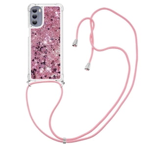 Funda Foxdock Para Motorola Moto G Stylus 2022 4G Con Cuerda Ajustable, Brillo Líquido, Protección Antigolpes Y Lente – Ideal Para Regalo