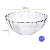 Disparo - 1 Bowl Bella Vidrio Templado Transparente 3,1Litros Marinex