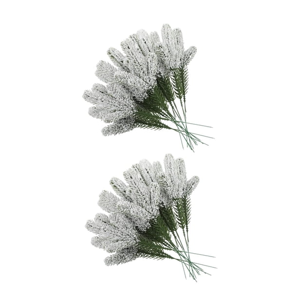 24 Ramas De Agujas De Pino Artificiales Para Decoración De Fiestas, Hojas De Pino Artificiales Con Espuma