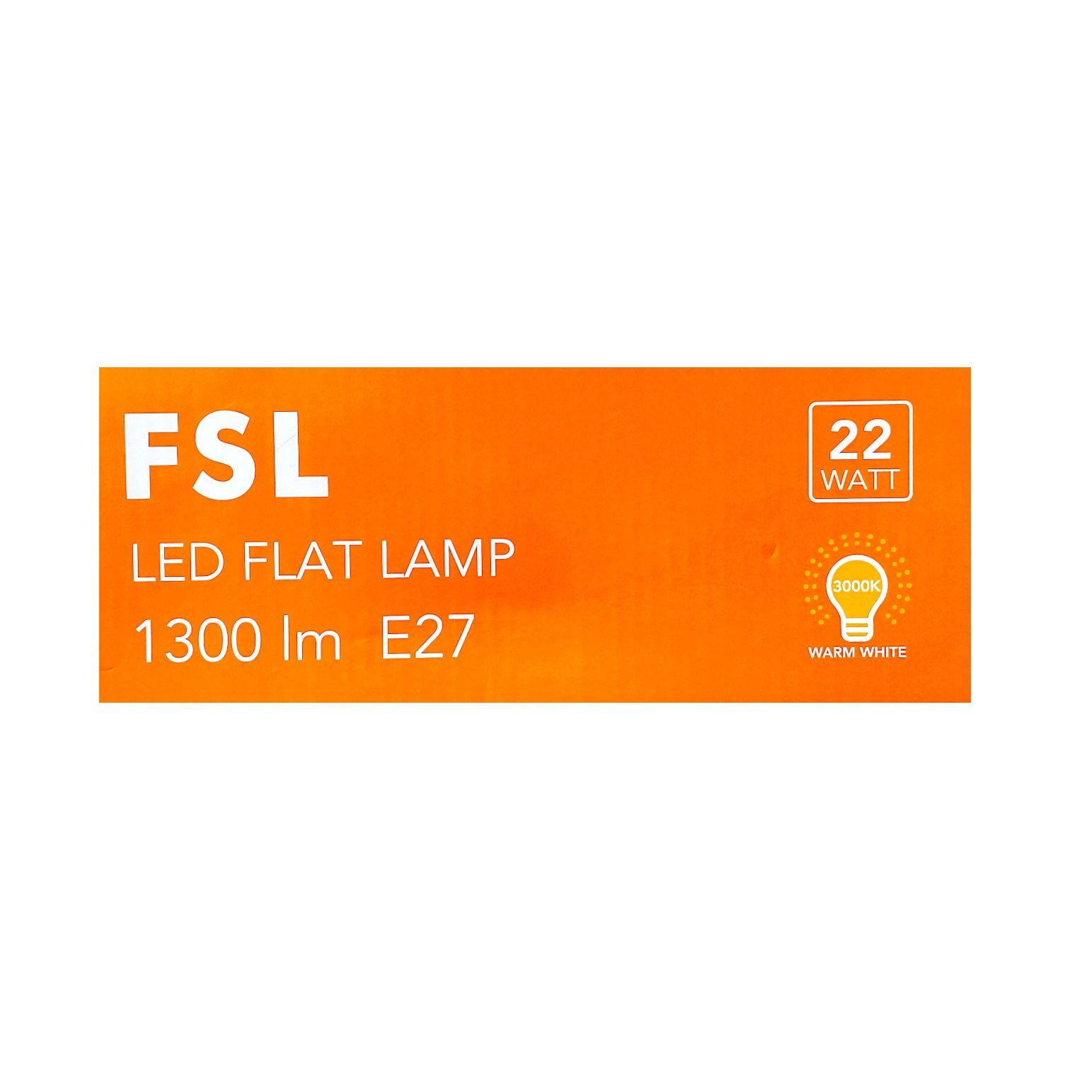 Ampolleta Led Flat 22w (180-265v) Rosca E27 Luz Cálida (3000k) Fsl