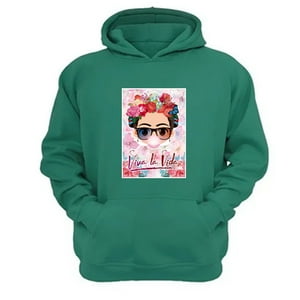 Genérico - Polerón Canguro Frida Verde Aguamarina Talla Xs Unisex