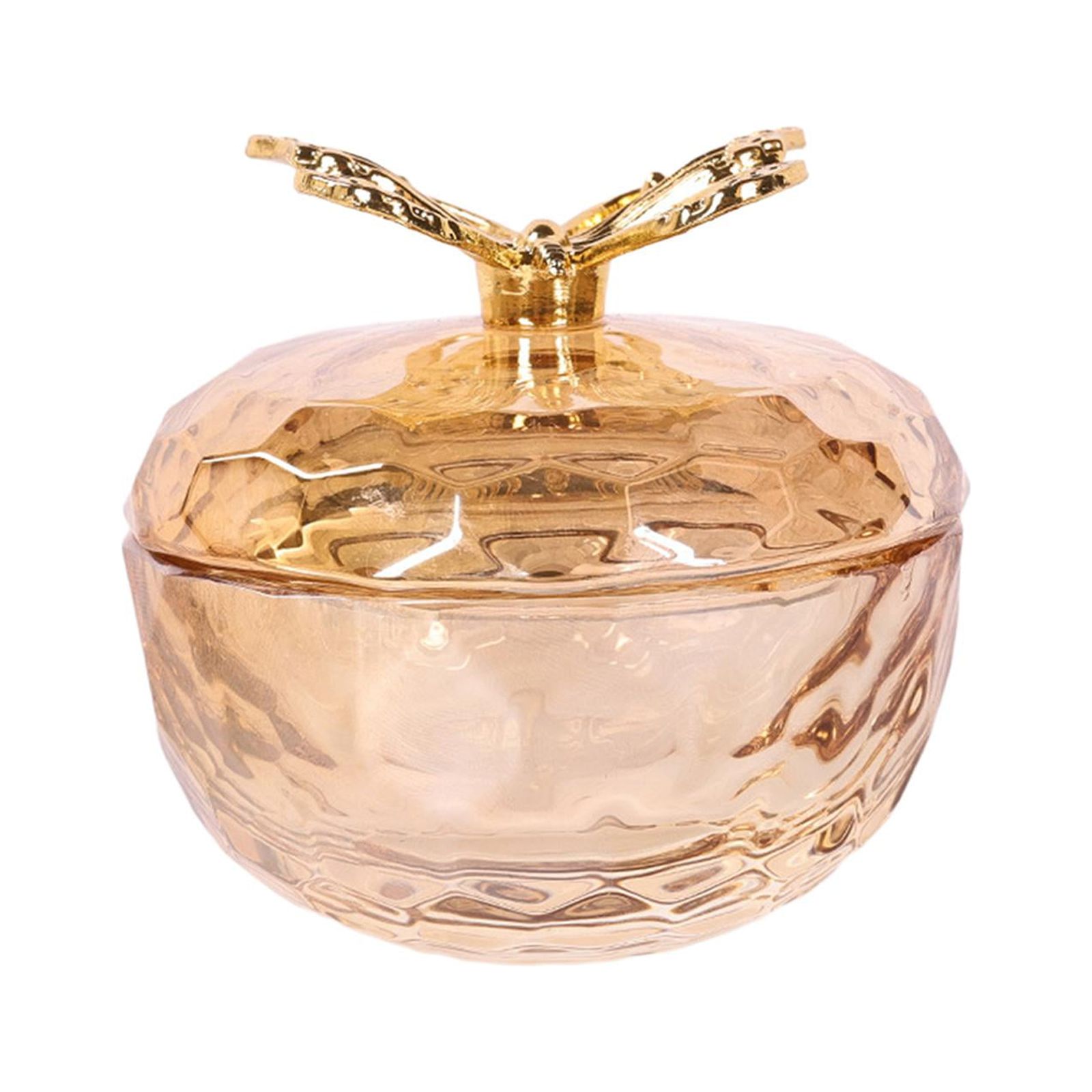 Magideal - Plato Dappen De Vidrio Con Tapa, Herramientas Para Decoración De Uñas, Minitazón, Recipiente Para Polvo Acrílico Y Líquido, Para Salón De Estilismo De Oro