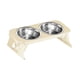 thumbnail image 4 of Comederos Elevados Para Perros, Estables, Fáciles De Limpiar, Extraíbles, De Acero Inoxidable, Color Blanco, 4 of 5