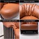 thumbnail image 4 of Sillón Lorenzo Individual Ecocuero Estructura Curva De Acero Marrón Liso, 4 of 8