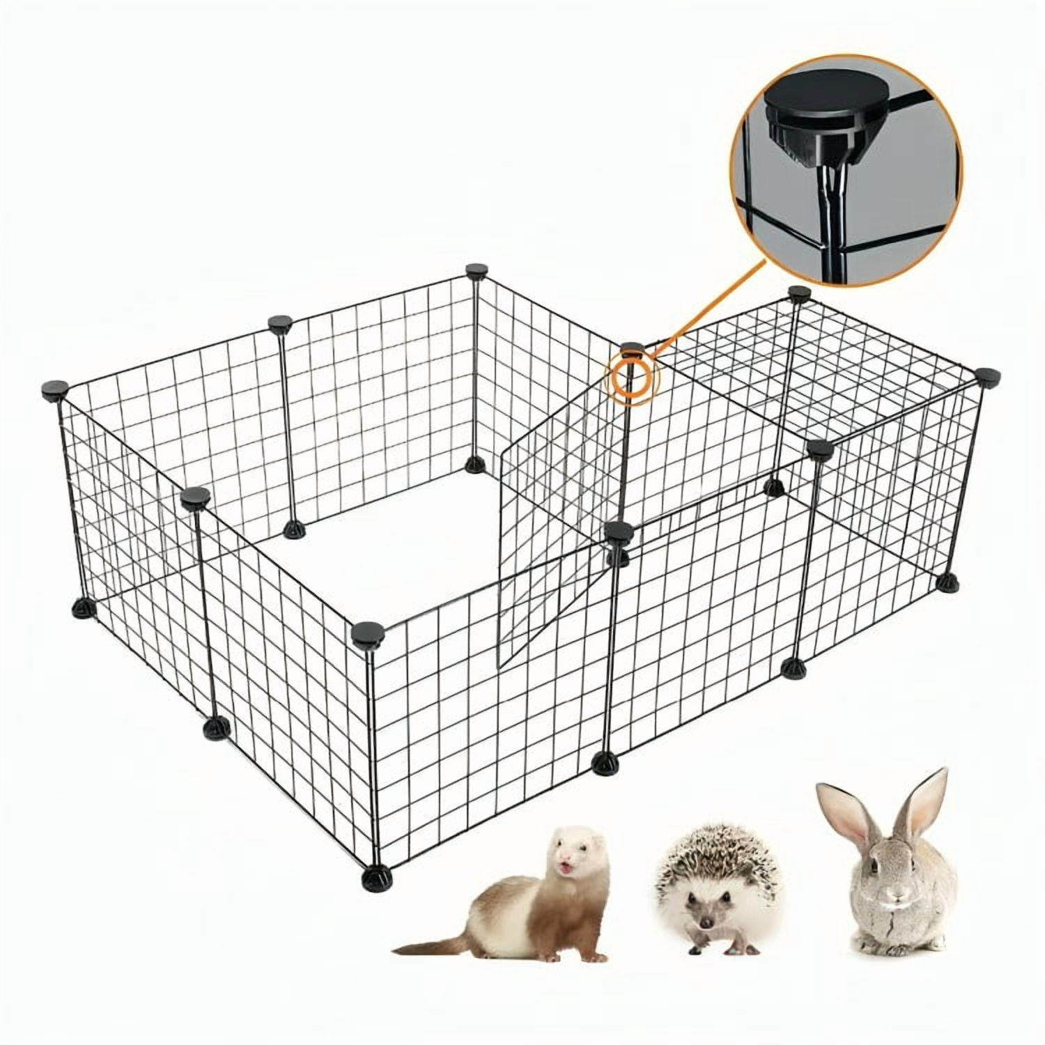 Genérico - Jaula Corral Cerco Pequeñas Mascotas 12 Paneles Armable