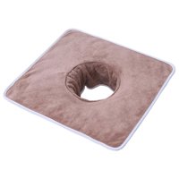 Ioensy - Toalla Para Mesa De Masajes De Salón, Cobertor Facial, Almohadilla Facial, Toalla Con Orificio Para La Cara, Marrón Claro