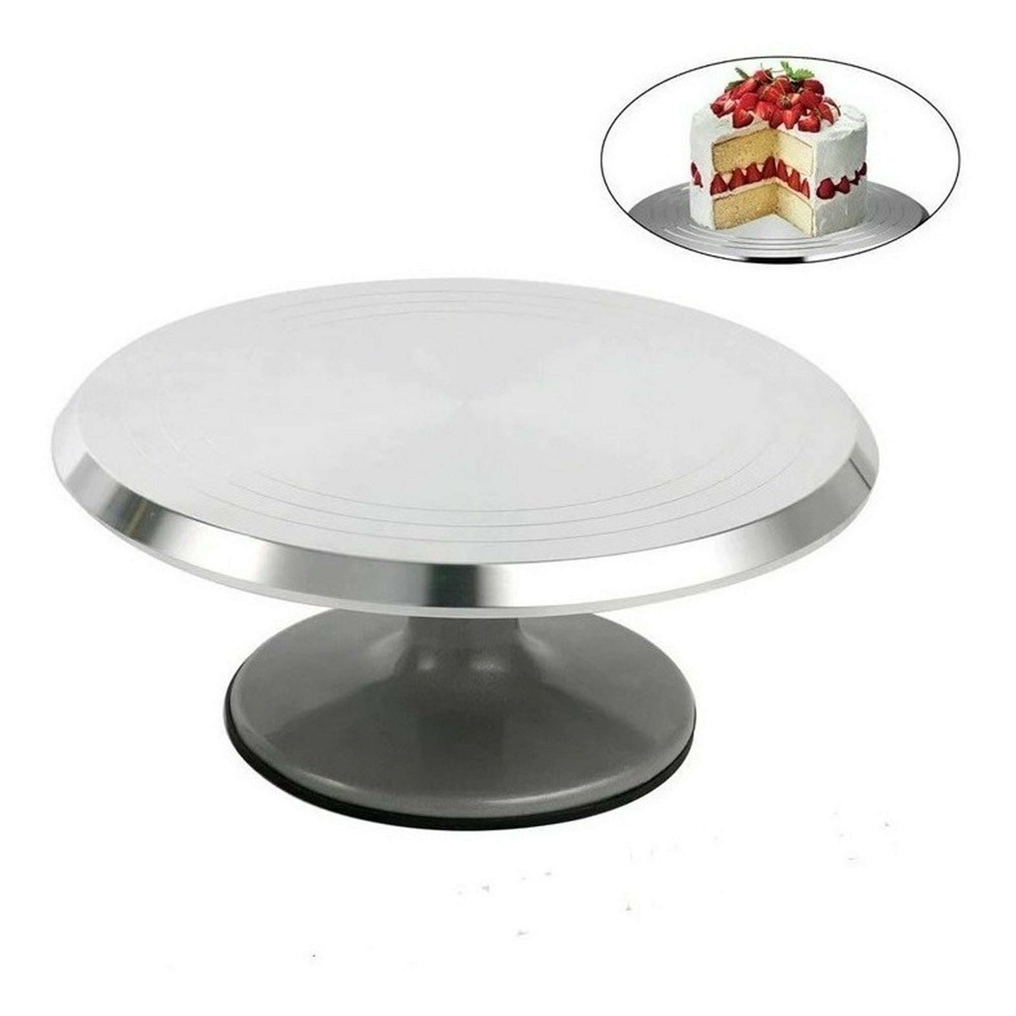 Genérico - Base Giratoria Tortas Plato Giratorio Base Aluminio 25cm