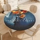 thumbnail image 4 of El Caballero Oscuro theme Fitted Round Tablecloths Elastic Edged Table Covers Waterproof Table Cloth For Kitchen Holiday Party Tables Decor 120cm, 4 of 6