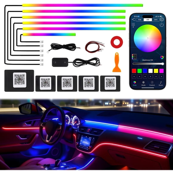 Tiras LED Auto JINRUITOP Dreamcolor 6 en 1 12V