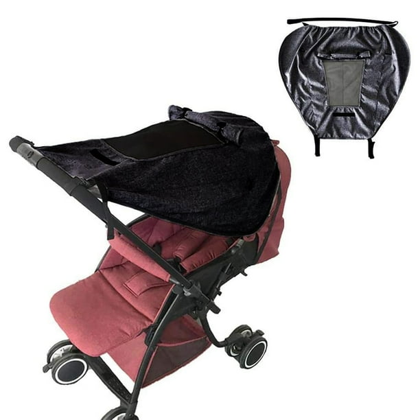 Parasol para cochecito de bebé con ventana de observación y alas anchas para protección UV