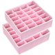 thumbnail image 3 of Organizador de calcetines para armario, artículos sencillos para el hogar, paquete de 2 unidades, 24 celdas, color rosa, 3 of 4