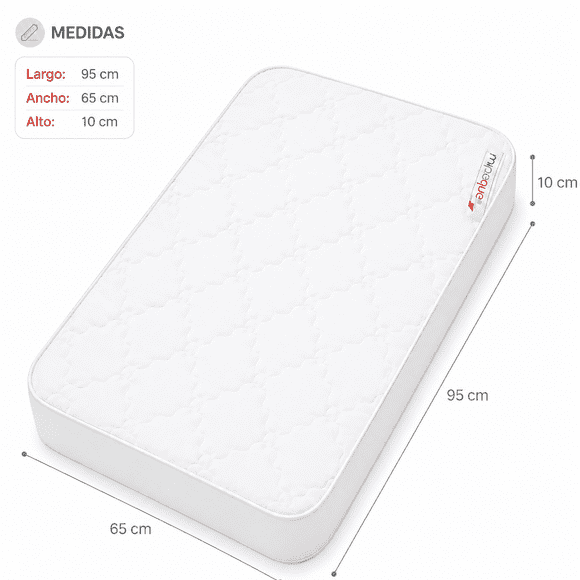 Colchón Bebé cuna 95x65x10 cm - Envío Rápido!