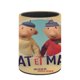 thumbnail image 3 of Pat y Mat-theme Cylinder Pen Holder Pencil Organizer with Flannel Lining PVC Leather Material Cardboard Base for study work 10*8CM, 3 of 6
