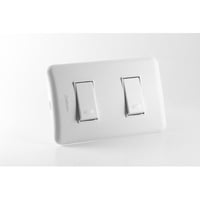 Rema - Interruptor Doble 9/12 Embutido 10A Blanco