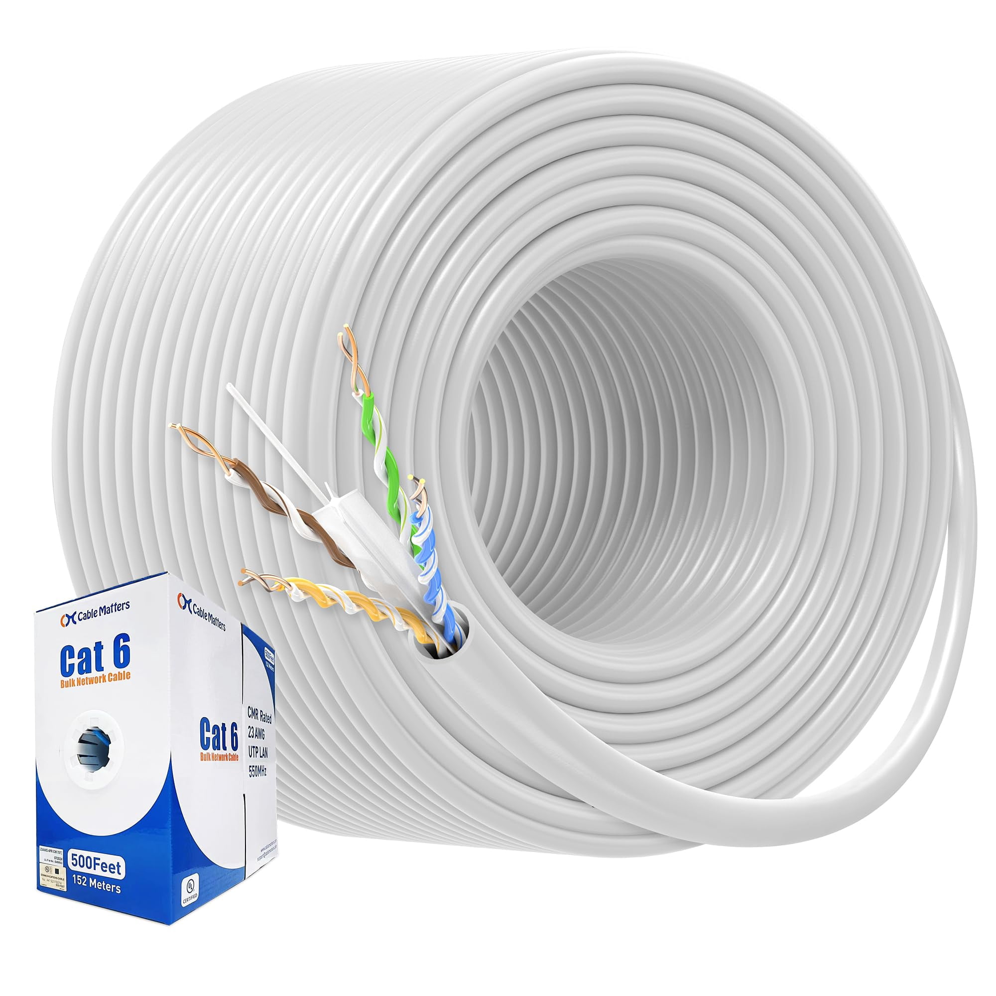 Cable Matters Cable Cat 6 152 M 23 Awg De Cobre Desnudo Sólido Utp