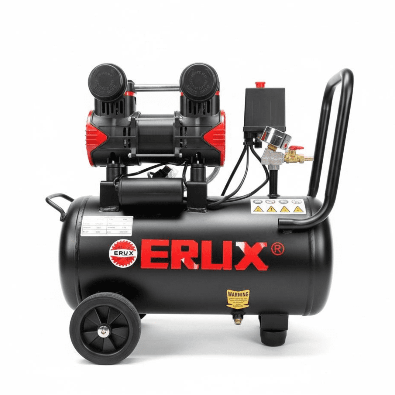 Erux - Compresor De Aire 24l Silencioso 600w-220v Libre De Aceite